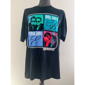 Vintage Single Stitch T-shirt Billy Joel Elton John Face to Face Tour 2001 JL